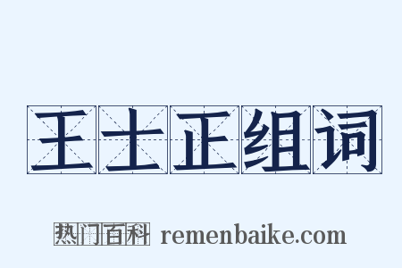 王士正组词是什么意思的图片